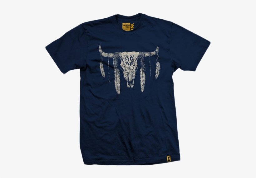 Cow Skull Navy - T Shirts, transparent png