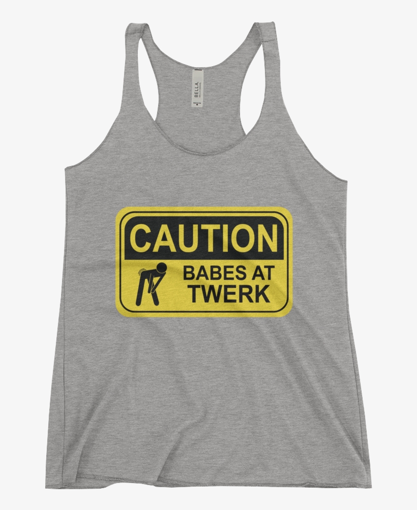 Babes At Twerk 01 Mockup Front Grey Triblend, transparent png