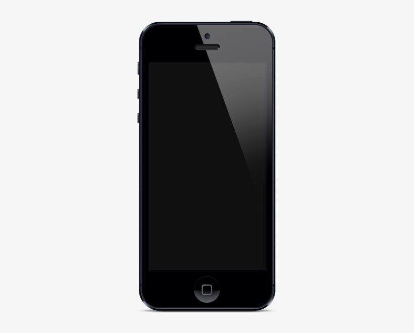 Iphone5 Black Front - Iphone 5 Space Gray Front, transparent png