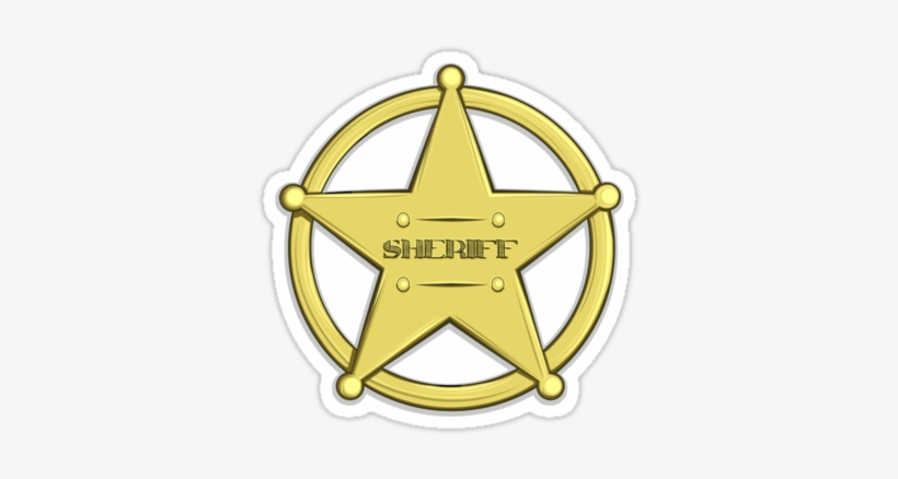 Sheriff's Badge Stickers By Anmgoug On Redbubble - Sheriff Badge Shower Curtain, transparent png