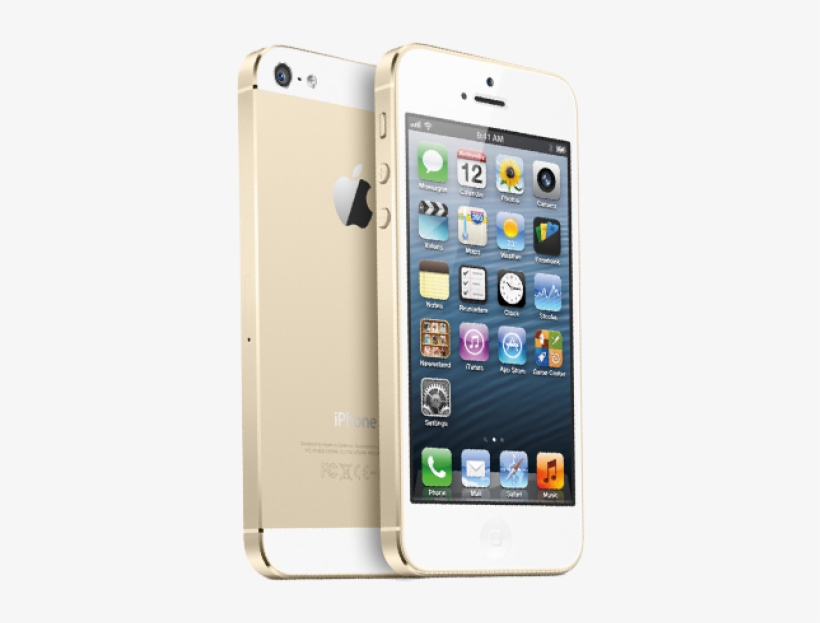 Apple Iphone 5 16gb Gold, transparent png