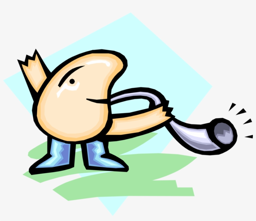 Vector Illustration Of Horn Blower Blows His Shofar - Vector Graphics, transparent png