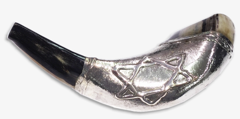 Silver-plated Ram's Horn Shofar - Silver, transparent png
