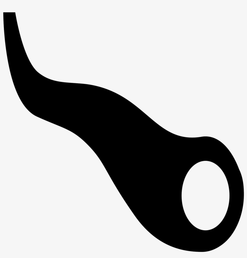The Icon Is Shaped Like A Oval With A Line Inside Of - Shofar Icon Png, transparent png