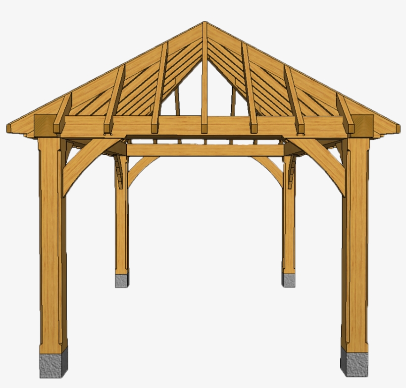 4 Post Gazebo 3dside - Gazebo, transparent png