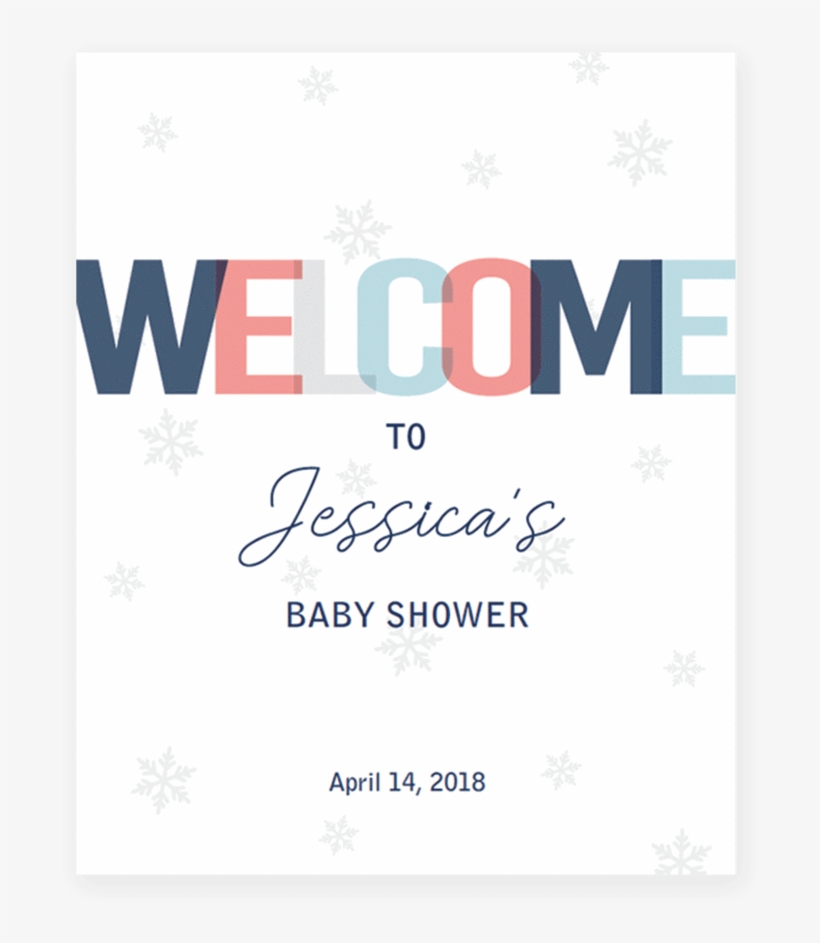 Personalized Baby Shower Welcome Sign By Littlesizzle - Baby Shower, transparent png