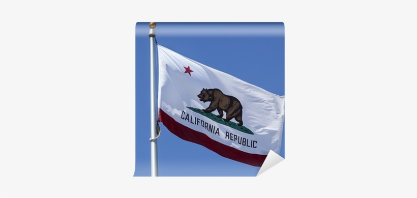 California Flag Is Waving In The Wind With Motion Blur - California State Flag, transparent png