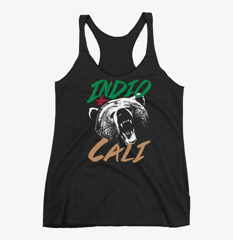 Indio Cali' Bear Womens Tri-blend Racerback Tank - Laid To Rest Tank - Soft Triblend Women's Tank - Multiple, transparent png