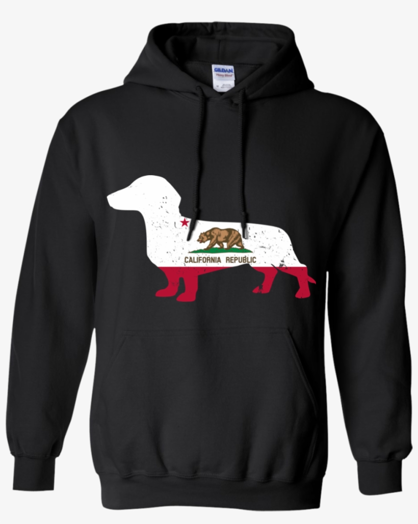 Dachshund California Flag Pullover Hoodie 8 Oz - Travis Scott Astroworld Jacket, transparent png