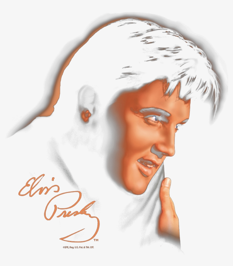 Elvis Presley Warm Portrait Juniors T-shirt - Elvis Presley, transparent png