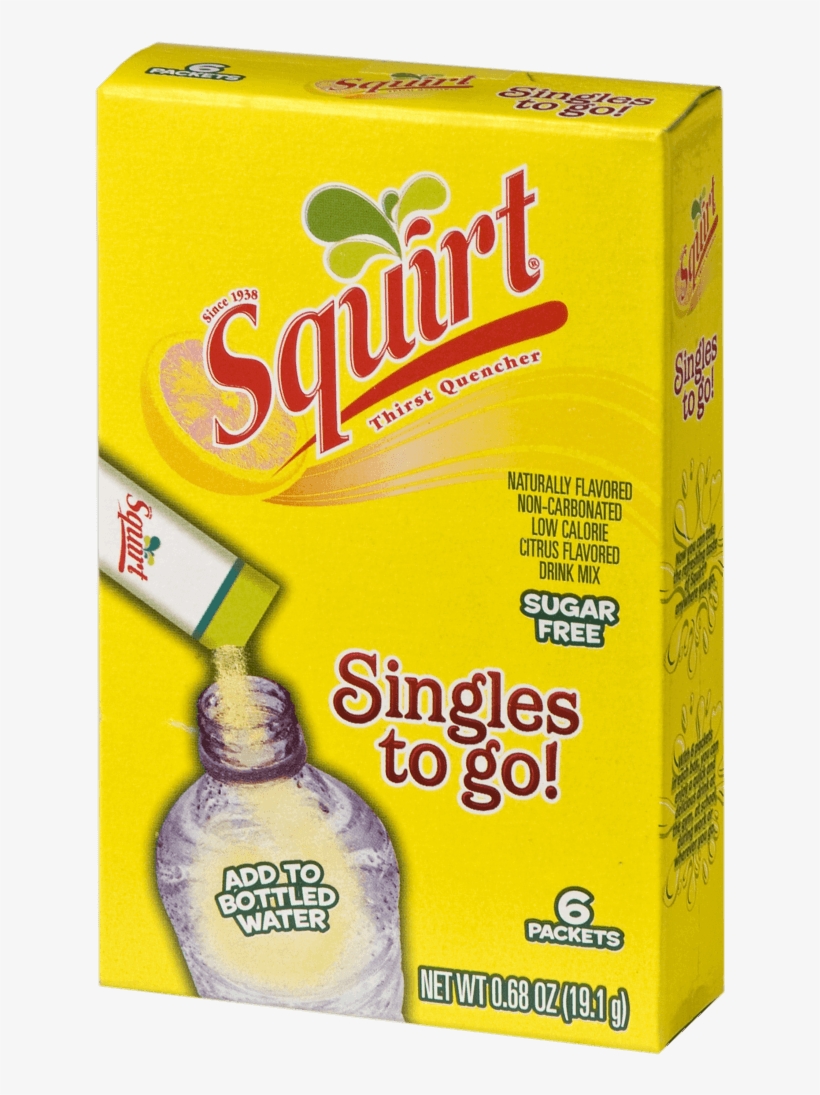 Squirt Singles To Go - Squirt Singles To Go! Drink Mix, Citrus Flavored -, transparent png