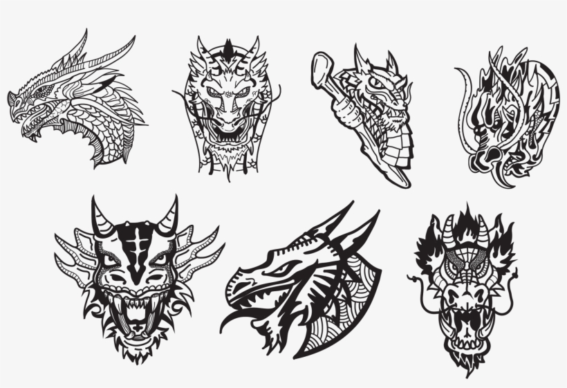 Dragon Vector Png - Dragon Face Vector Png, transparent png