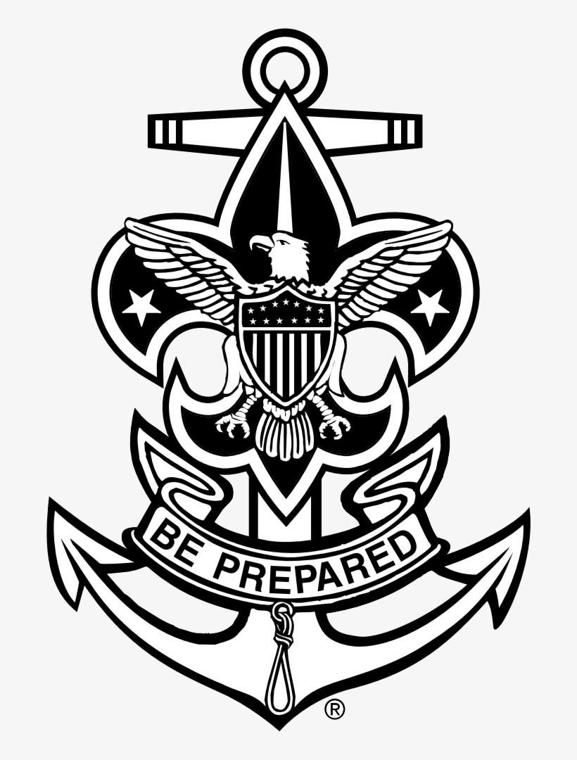 Sea Scouts Logo Black And White Png 688 X - Sea Scouts Bsa Transparent, transparent png