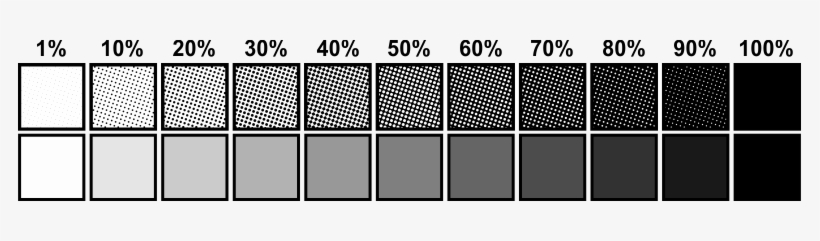 Halftone Dots And Grey Scale Density - Mesh, transparent png
