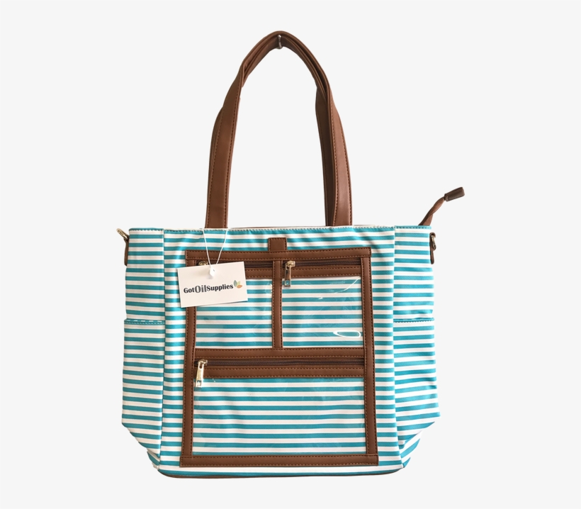 Turquoise And White Striped Essential Oil Designer - Birkin Bag, transparent png