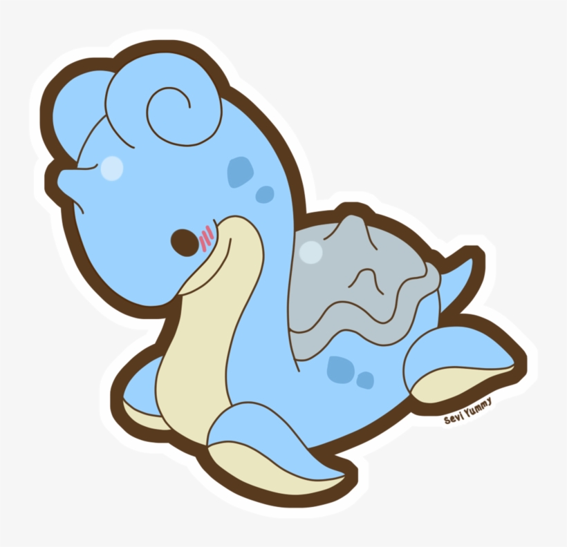 Chibi Lapras By Seviyummy - Chibi Cyndaquil, transparent png