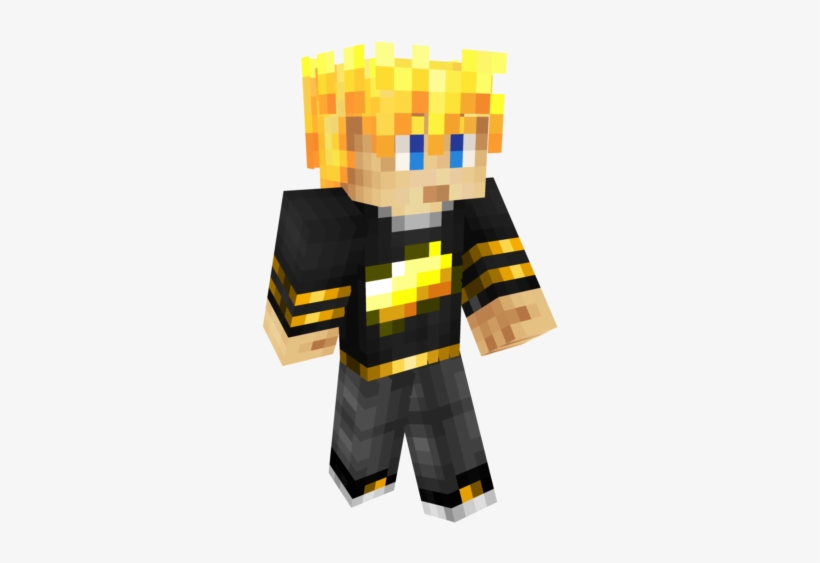 There Are Also Gold Arm Bands And A Goldbelt On The - Minecraft Skin Gold And Black, transparent png