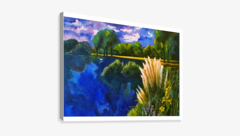 Cattails Canvas Print - Cattail, transparent png