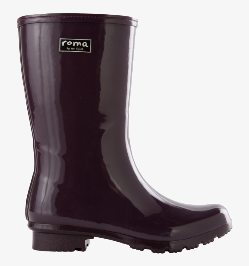 Roma Classic Short Eggplant - Roma 'emma' Short Eggplant Women's Rain Boots, transparent png