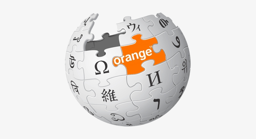 Orange-wikipedia - Wikipedia Logo Png, transparent png
