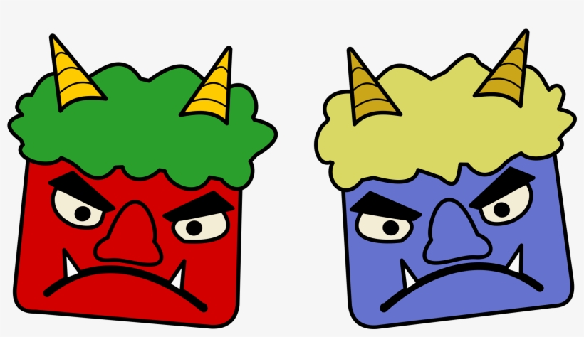 Clip Art Royalty Free Download Blue And Red Big Image - Oni Clipart, transparent png