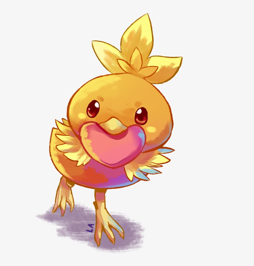 Torchic Heart By Raclemore - Cartoon, transparent png