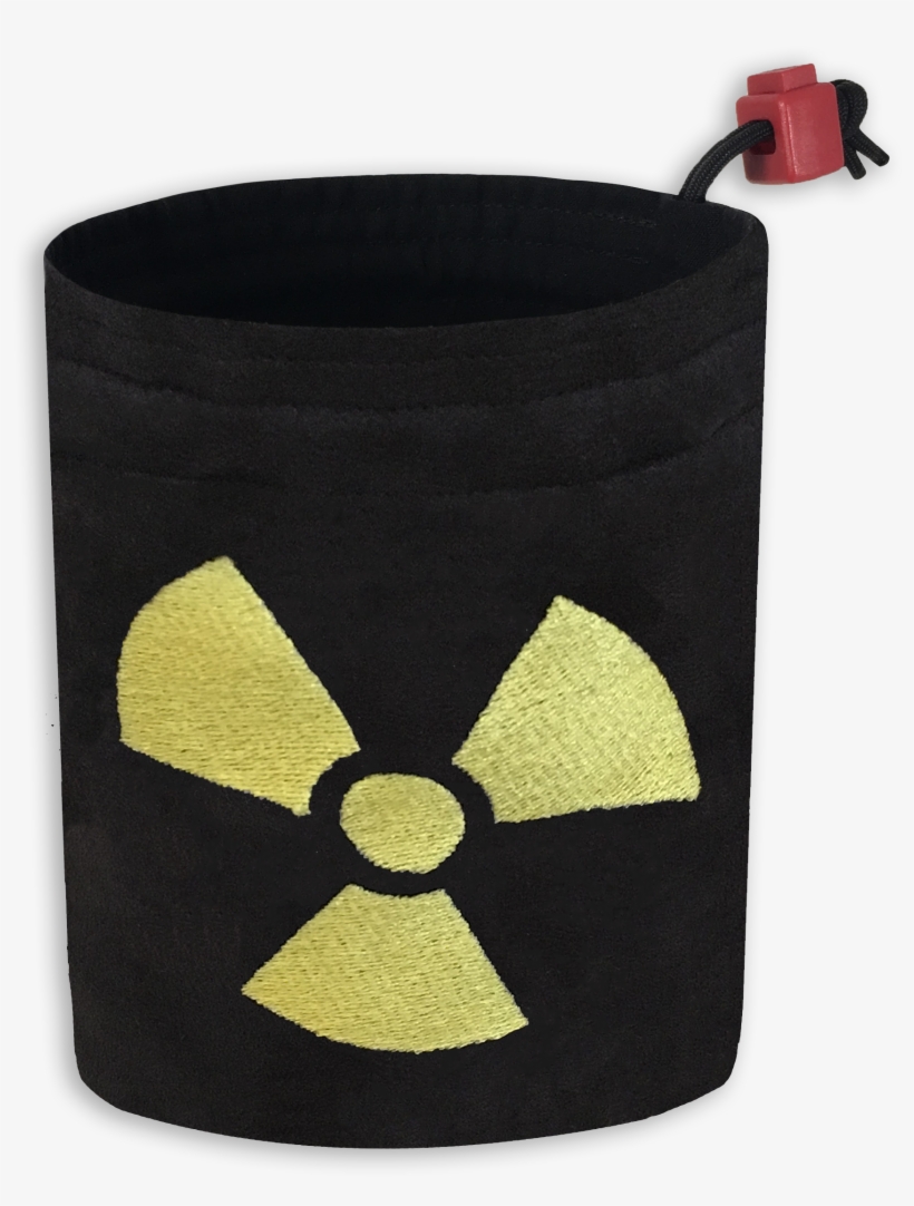 Radioactive Symbol Embroidered Large Dice Bag - Symbol, transparent png