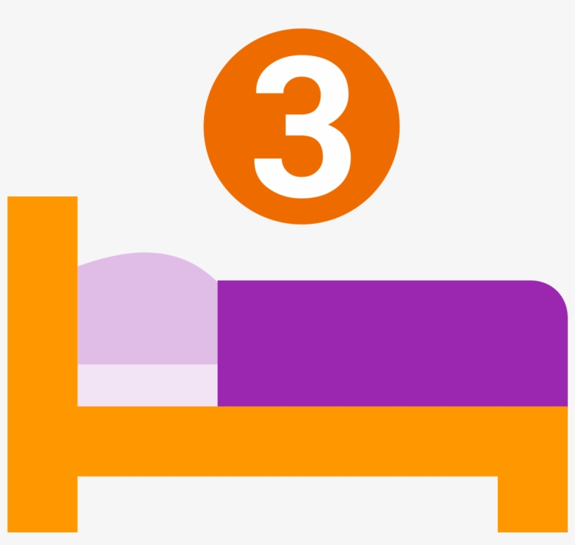 Three Beds Icon - Bed, transparent png