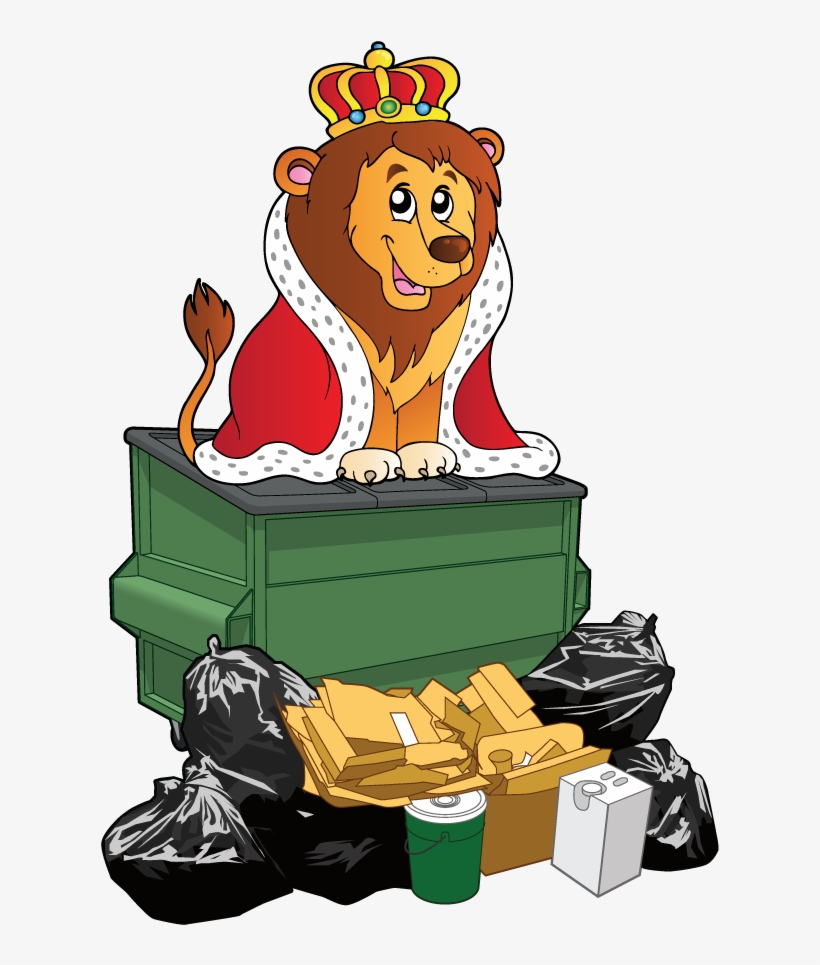 Debris King Removal Service - Cartoon Garbage Dumpster, transparent png