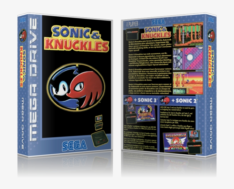 Sega Genesis Sonic And Knuckles Eu Sega Megadrive Replacement - Sonic & Knuckles Sega Genesis Game, transparent png