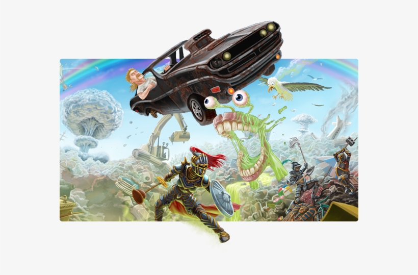 Trash War - Illustration, transparent png