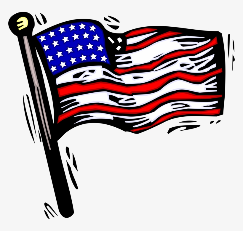 Vector Illustration Of American Flag Of United States, transparent png