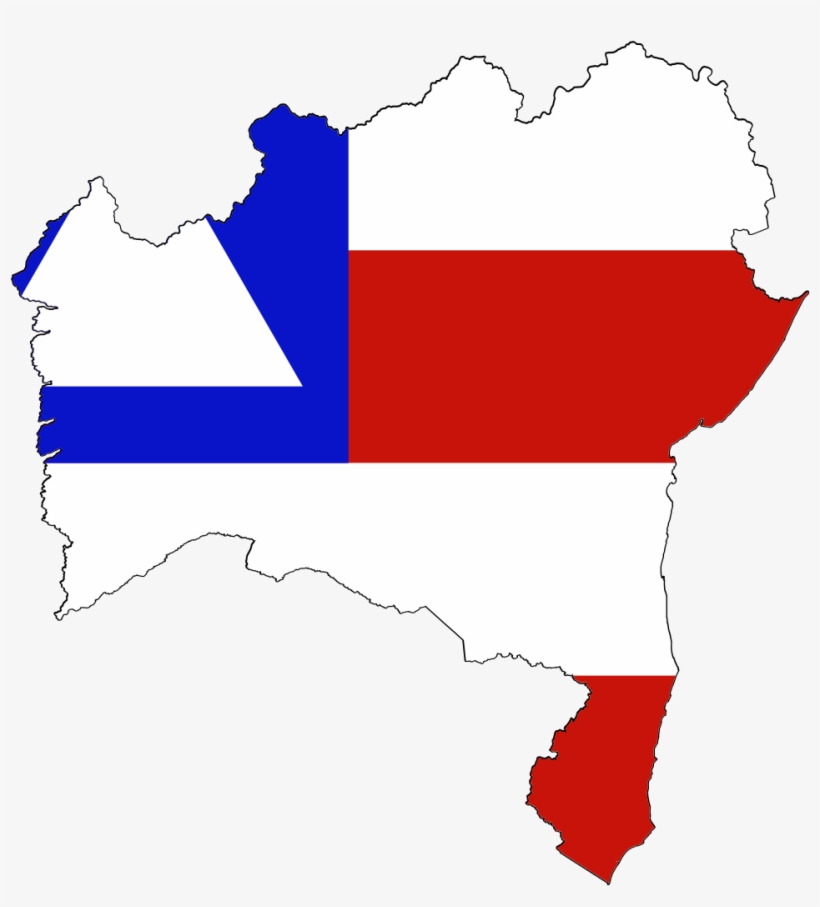 Flag In Map Of Bahia - Mapa Do Estado Da Bahia, transparent png