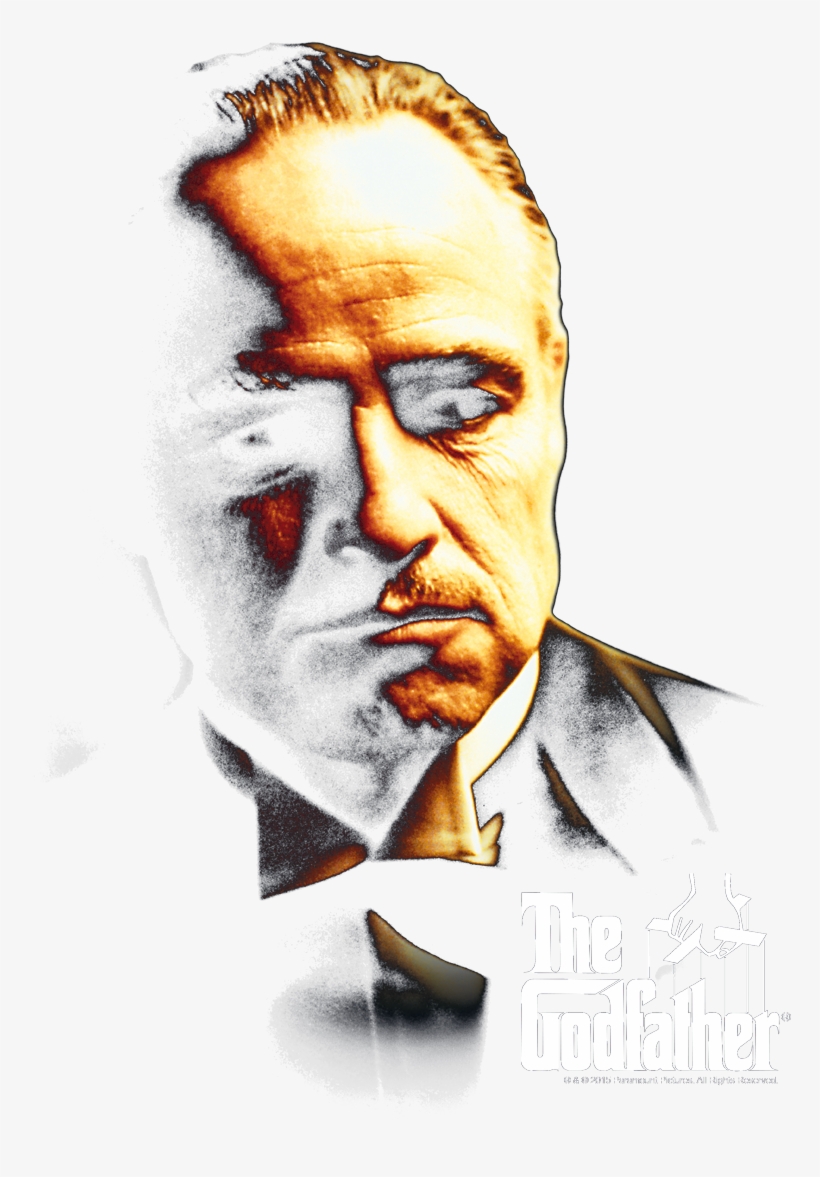 The Godfather Don Vito Men's Ringer T-shirt - Brando/al Pacino :: Il Padrino :: Dvd, transparent png