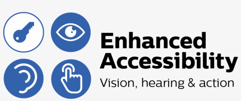 Enhanced Accessibilty Blue Wht Blk Font - Ballybeg Community Development Project, transparent png