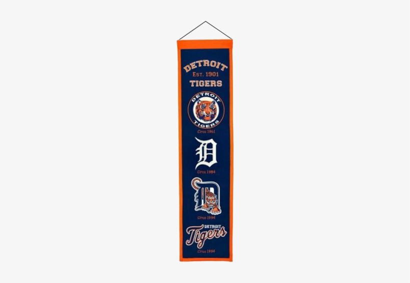 Detroit Tigers Logo Evolution Heritage Banner - Winning Streak Sports Detroit Tigers Wool Heritage, transparent png