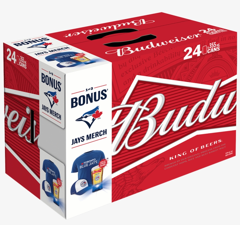 Budweiser Blue Jays Incase - Budweiser Beer, 30 Pack, 12 Fl Oz, transparent png