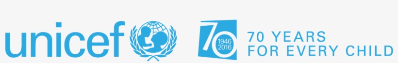 Unicef 70thlogo Hori - Unicef 70 Years Logo, transparent png
