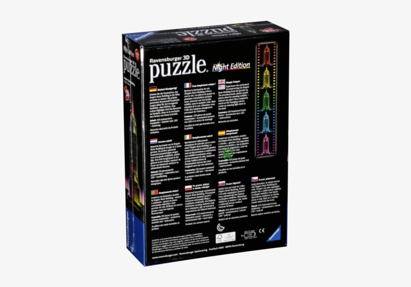 Empire State Building Bei Nacht - Empire State Building 3d Puzzle - Night Edition, transparent png