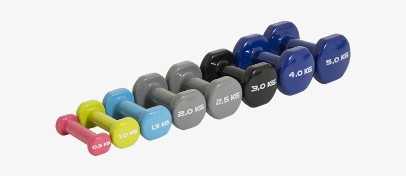 Vinyl Dipped Dumbells - Dumbbell, transparent png