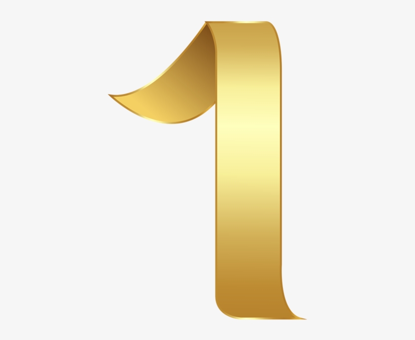 Golden Number One Transparent Png Clip Art Image - Golden Number Png, transparent png