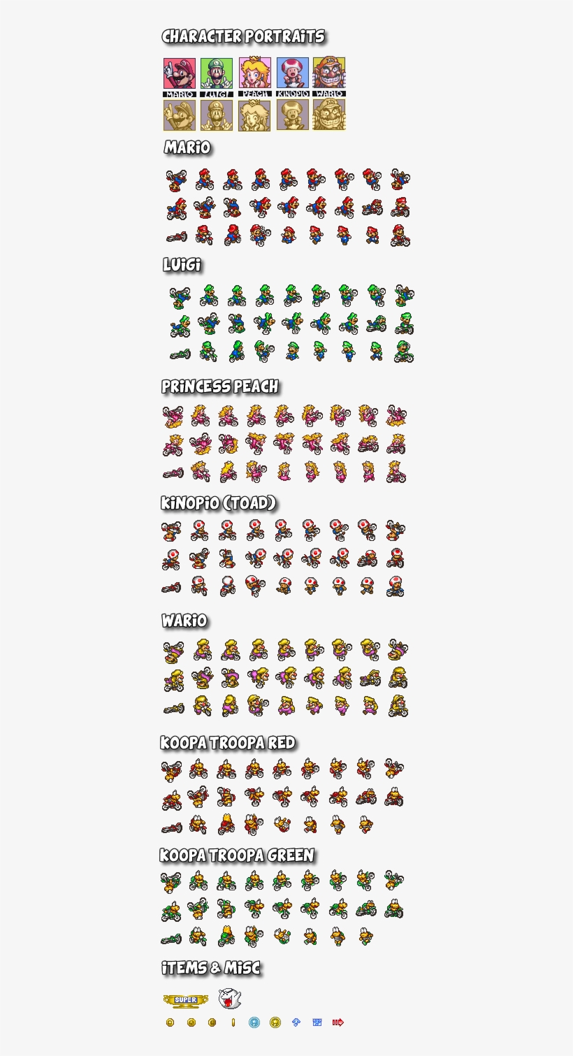 Also Includes A Few Misc Sprites Such As Boo, The Trophy, - Smiley, transparent png