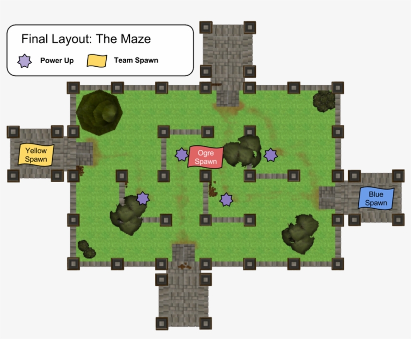 Final Level With Spawn Points And Power Up Areas Shown - Floor Plan, transparent png