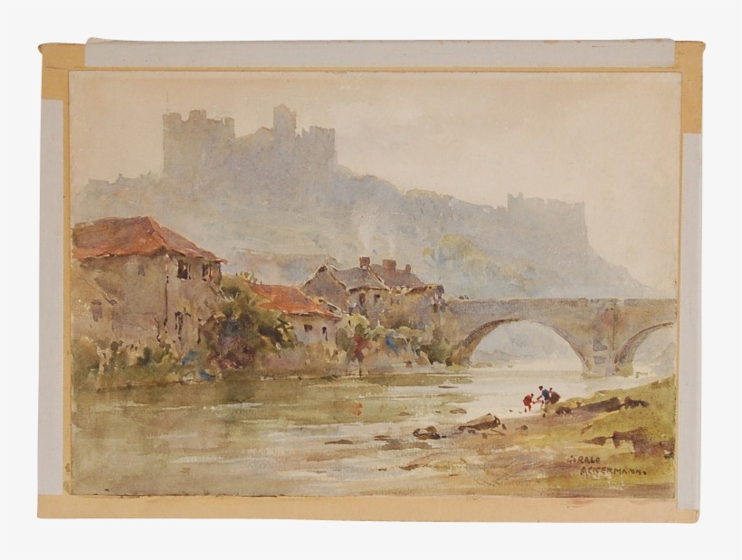 Arthur Gerald Ackermann The Fair At Blakeney Watercolour - Ruby Lane, transparent png