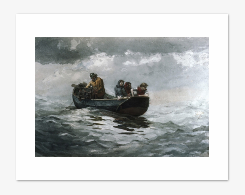 Winslow Homer, Crab Fishing, 1883, Fine Art Prints - Giclee Painting: Homer's Crab Fishing, 61x46in., transparent png