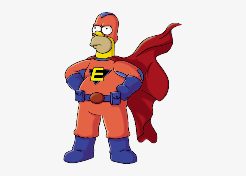 Here's - Homer Simpson As A Superhero, transparent png