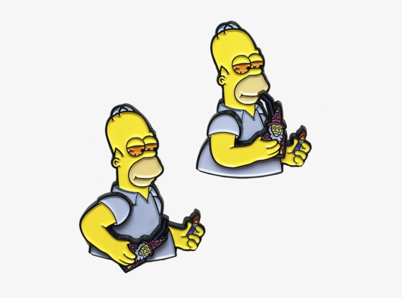 Blazed Homer Pin - Sticker, transparent png