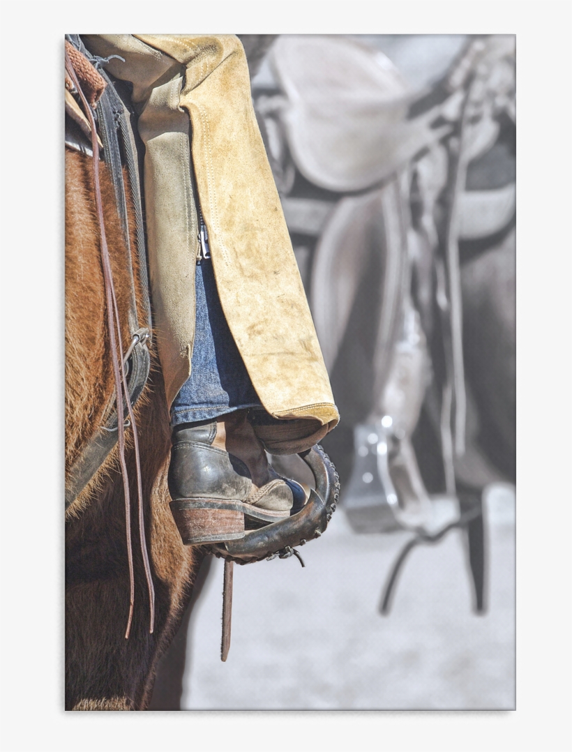 Rugged Rider Leather Chaps And Real Western Boots Canvas - Riding The Range Cowboy In The American West Journal:, transparent png