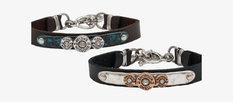 2889 Shotgun Shell Leather Toggle Bracelet - Bracelet, transparent png