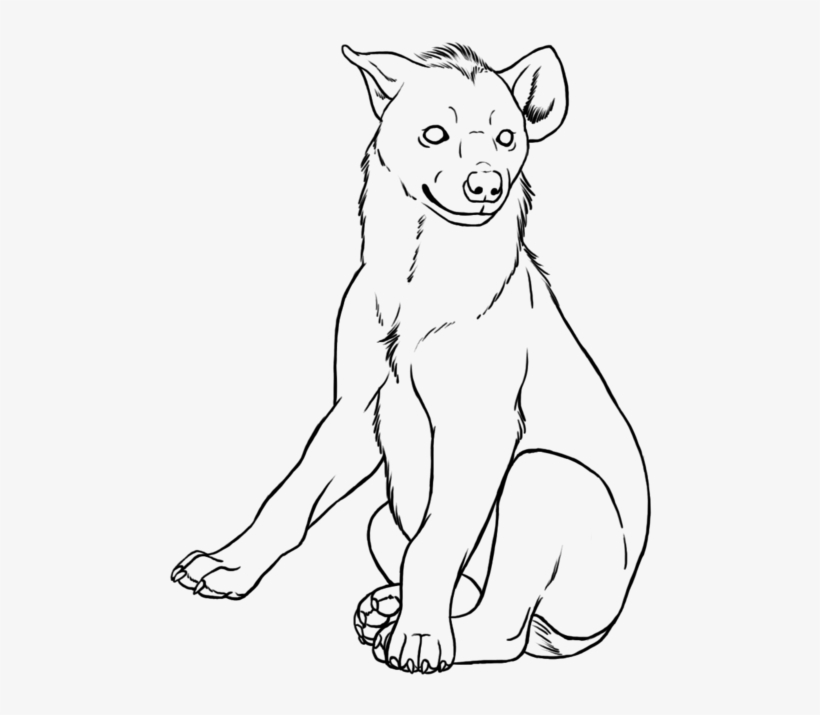 Spotted Hyena Grin By Silvercrossfox - Hyena Drawing, transparent png
